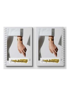 LOWHA Spiral 60 Sheets Notebook Beauty  for School Or Business Notes White/Gold/Black  - Image 4