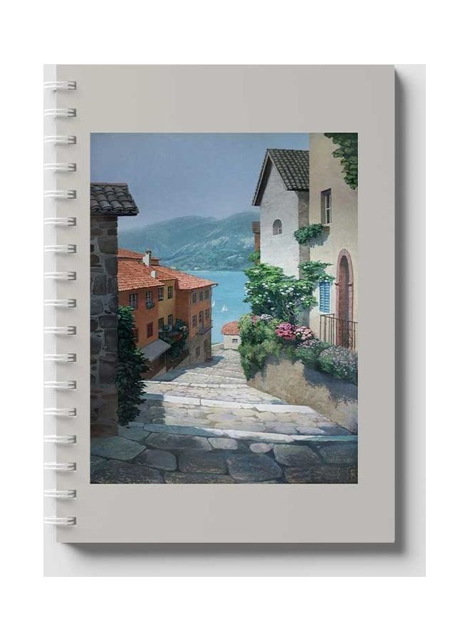 LOWHA Spiral 60 Sheets Notebook Home Sea Mountain for School Or Business Notes Multicolour - Image 1