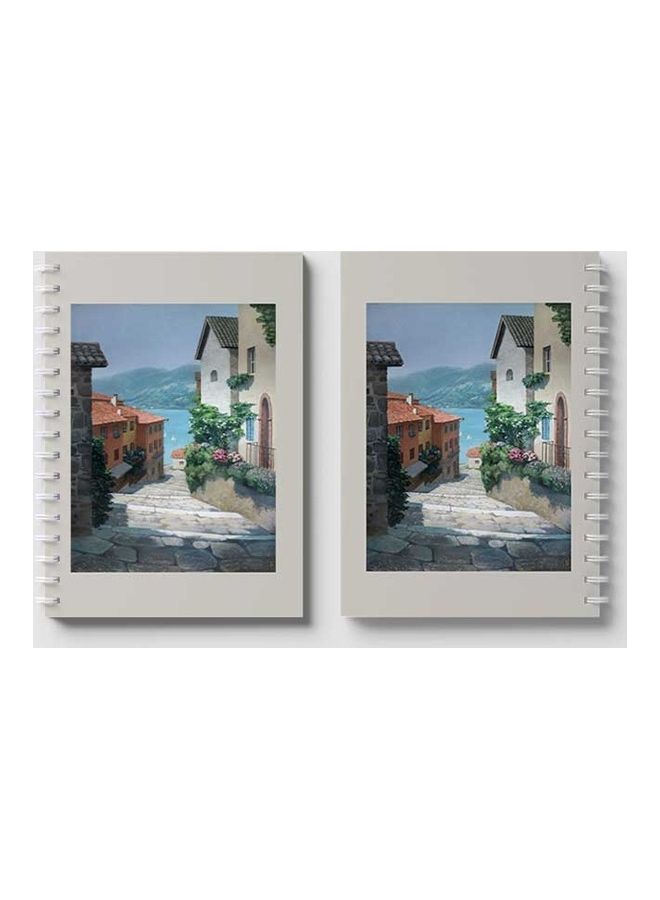 LOWHA Spiral 60 Sheets Notebook Home Sea Mountain for School Or Business Notes Multicolour - Image 4