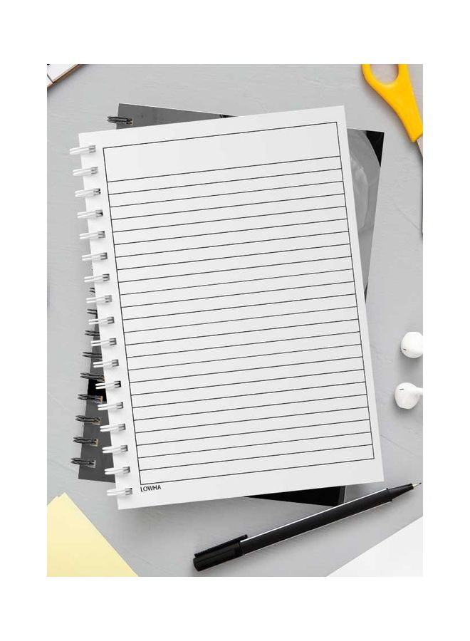 LOWHA Spiral 60 Sheets Notebook Small Hearts for School Or Business Notes Black/White  - Image 3