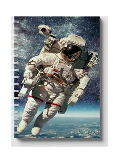 LOWHA Spiral 60 Sheets Notebook Astronaut for School Or Business Notes Blue/White/Red  - Image 1