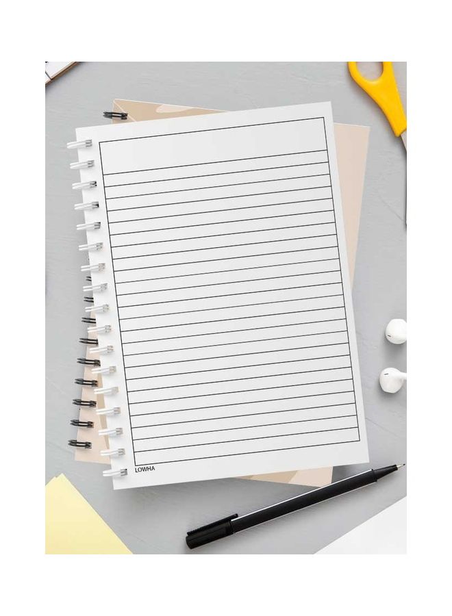 LOWHA - Spiral 60 Sheets Notebook Will Achieve Our Dreams 2 for School Or Business Notes Pink/Black/White - Image 1