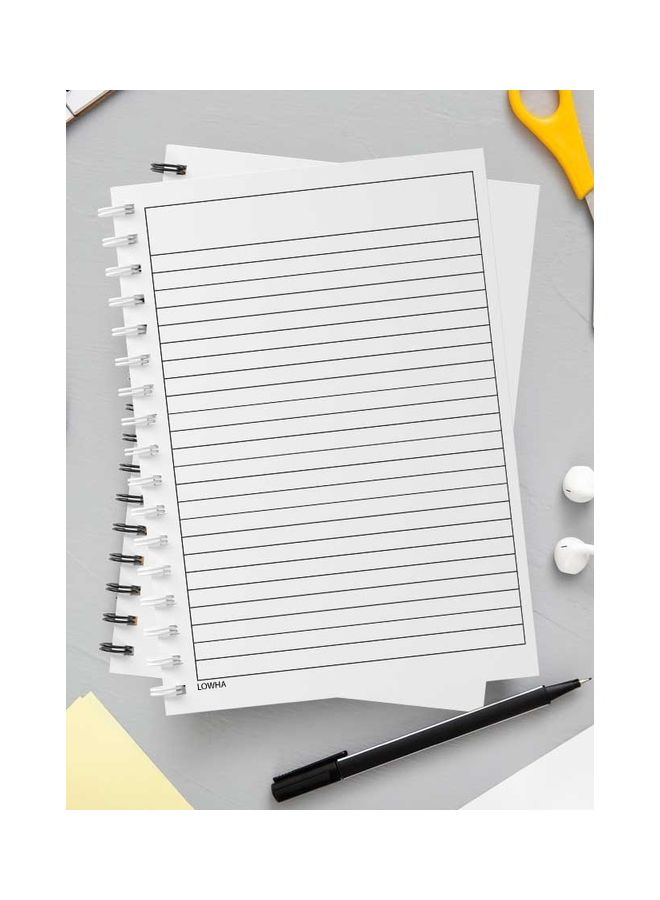 لوحة دفتر ملاحظات بسلك حلزوني يحتوي على 60 ورقة بطبعة عبارة "I Can And I Will" مناسب لتدوين ملاحظات المدرسة أو العمل متعدد الألوان - Image 3