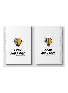 LOWHA Spiral 60 Sheets Notebook I Can And I Will for School Or Business Notes Multicolour  - Image 4