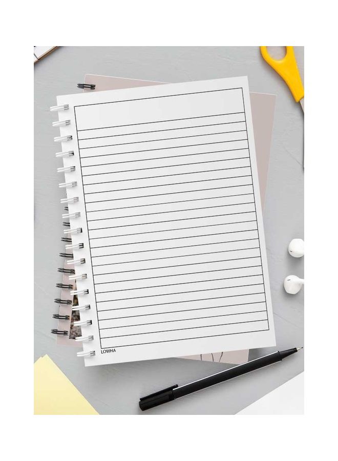 لوحة دفتر ملاحظات بسلك حلزوني من 60 ورقة بتصميم فتاة في بستان مناسب لتدوين ملاحظات المدرسة أو العمل متعدد الألوان - Image 3