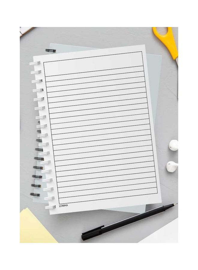 LOWHA Spiral 60 Sheets Notebook Doctor Clinic for School Or Business Notes White/Blue/Pink - Image 3