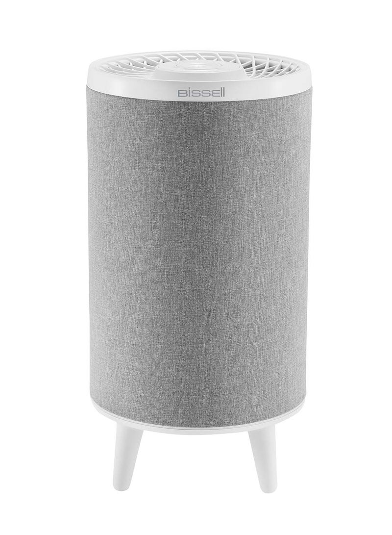 Bissell - MYair Hub White Air Purifier: Advanced 3-Stage Filtration, Whisper-Quiet Operation, Built-in USB Charging Port, Customizable Night Light, Effective Air Purification for Large Noon and Bedrooms 31721 White - Image 1
