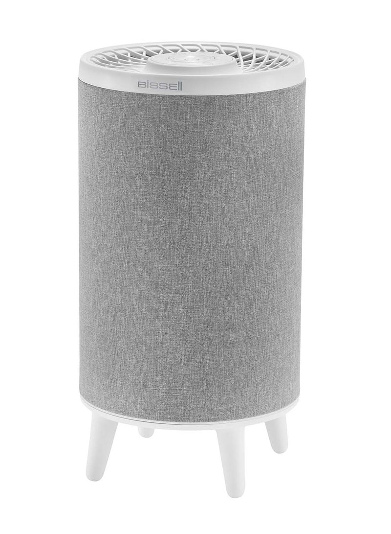 Bissell - MYair Hub White Air Purifier: Advanced 3-Stage Filtration, Whisper-Quiet Operation, Built-in USB Charging Port, Customizable Night Light, Effective Air Purification for Large Noon and Bedrooms 31721 White - Image 1