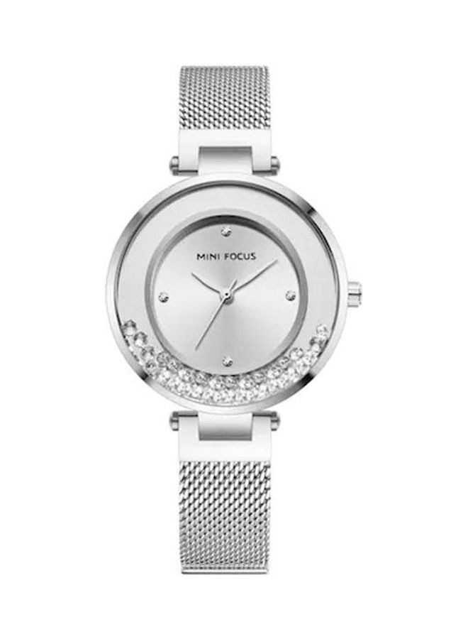 ميني فوكاس ساعة يد بعقارب بسوار من الستانلس ستيل وبمشبك للإغلاق طراز MF0254L2 للنساء - Image 2