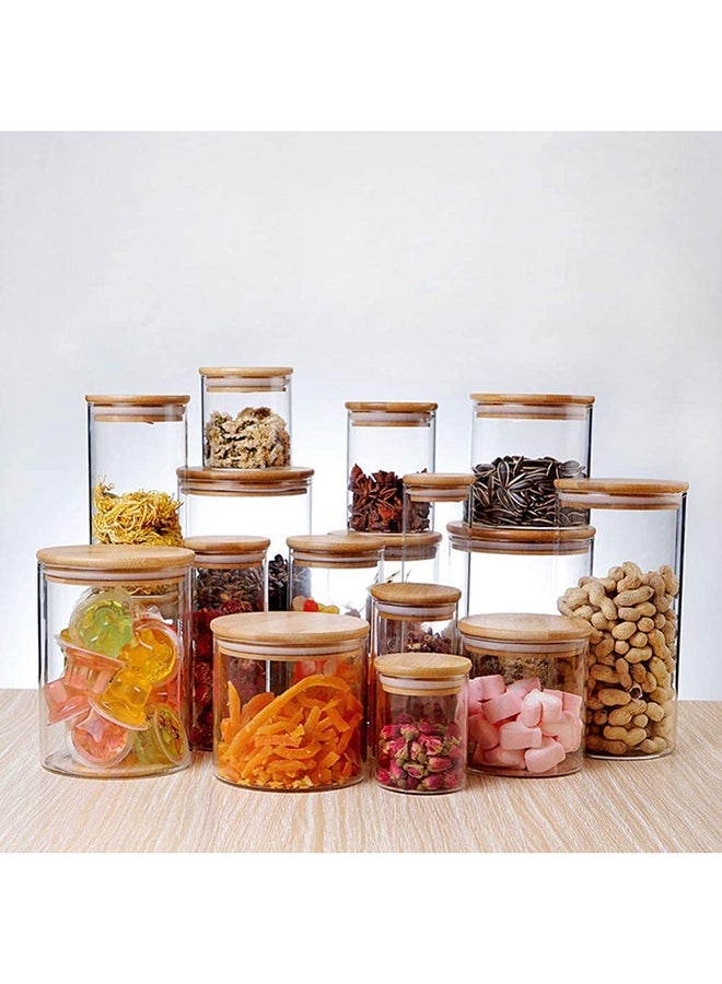 2-Piece Food Storage Jar With Bamboo Lid Set Clear/Beige 1200ml - v1642655816/N52391492A_6