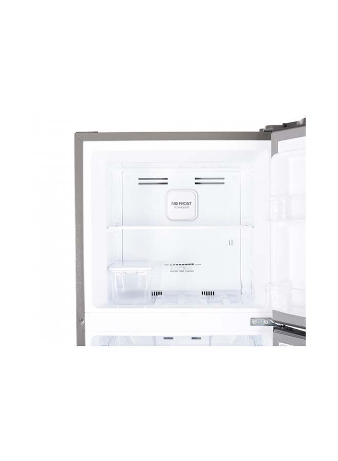 HOOVER - 300 Liters Double Door Refrigerator, 2 Glass Shelves, 3 Bottle Storage Racks, Reversible Door, Frost Free Fridge, Steel Finish, Led Lights 0 kW HTR-H300-S silver - Image 1