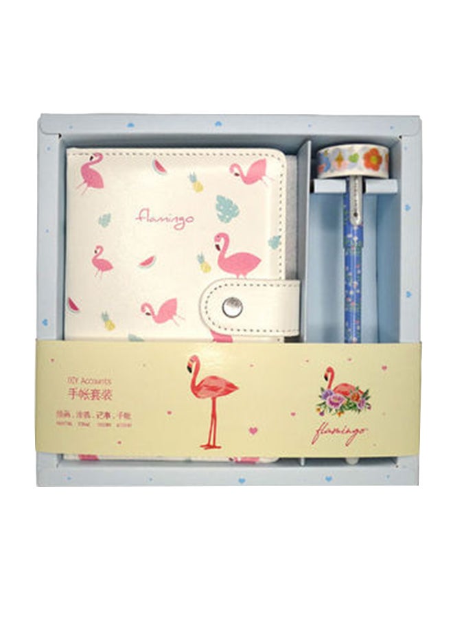 Sharpdo A5 PU Flamingo Handbook Gift Box Set Multicolour - Image 1