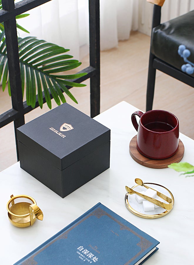 Shuer Ceramic Coffee Mug With Wooden Pad Red - Image 5