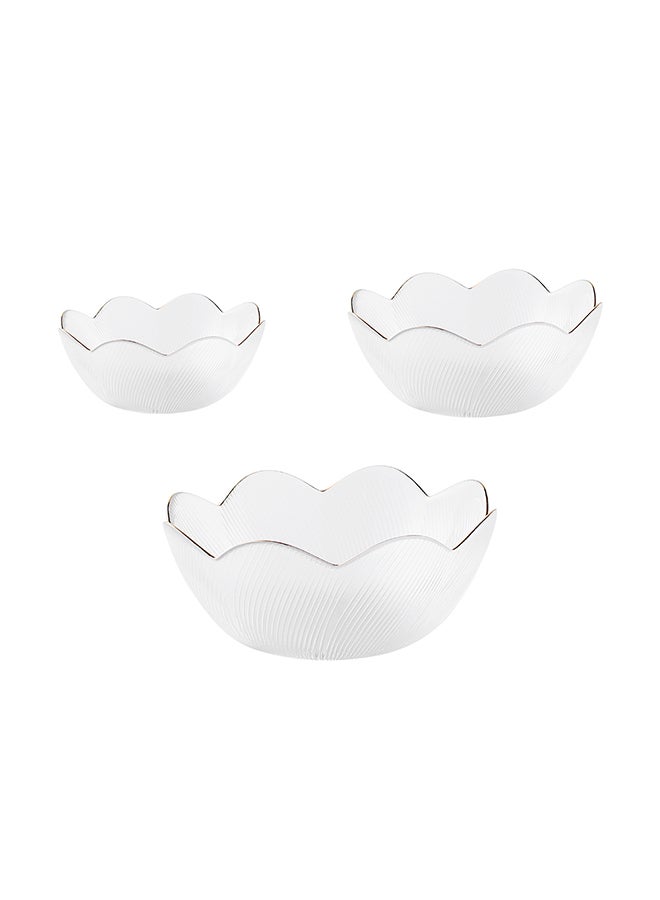 Shuer 3-Piece Fluorescent Glass Bowl Set Clear - Image 1