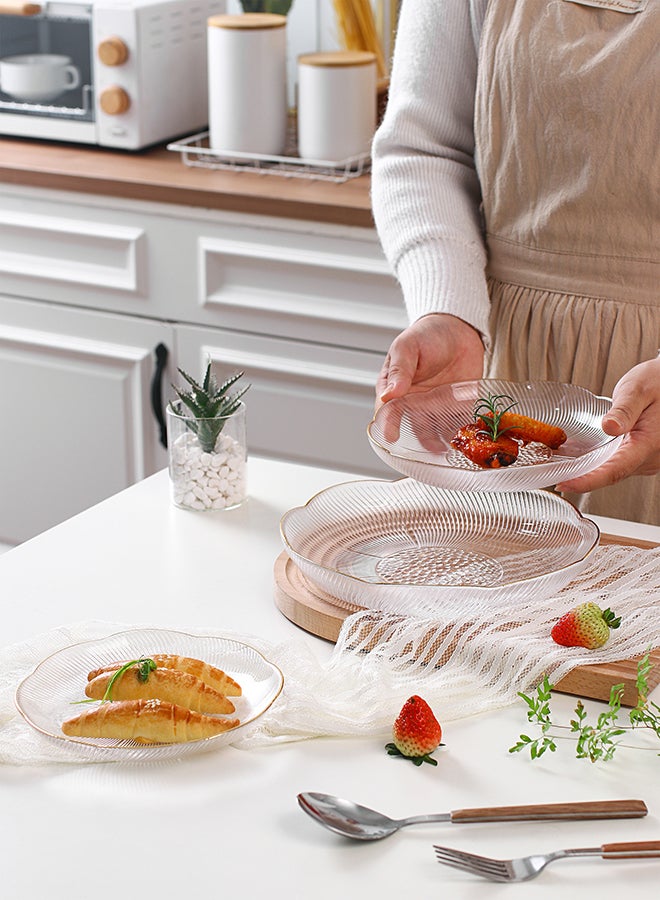 شور طقم أطباق زجاجية مكون من 3 قطع شفاف شفاف - Image 3