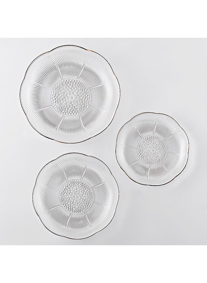 شور طقم أطباق زجاجية مكون من 3 قطع شفاف شفاف - Image 2