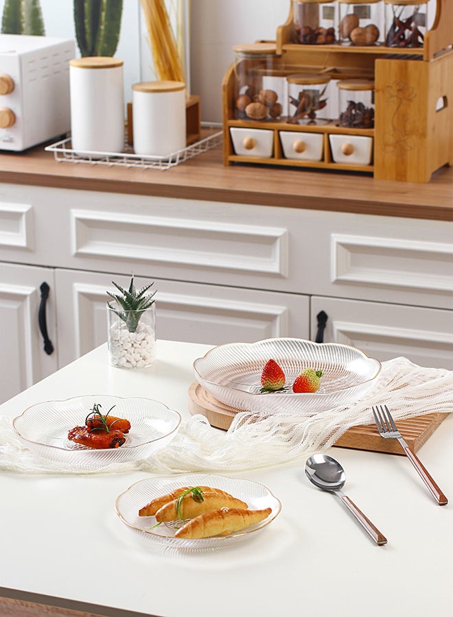 شور طقم أطباق زجاجية مكون من 3 قطع شفاف شفاف - Image 5