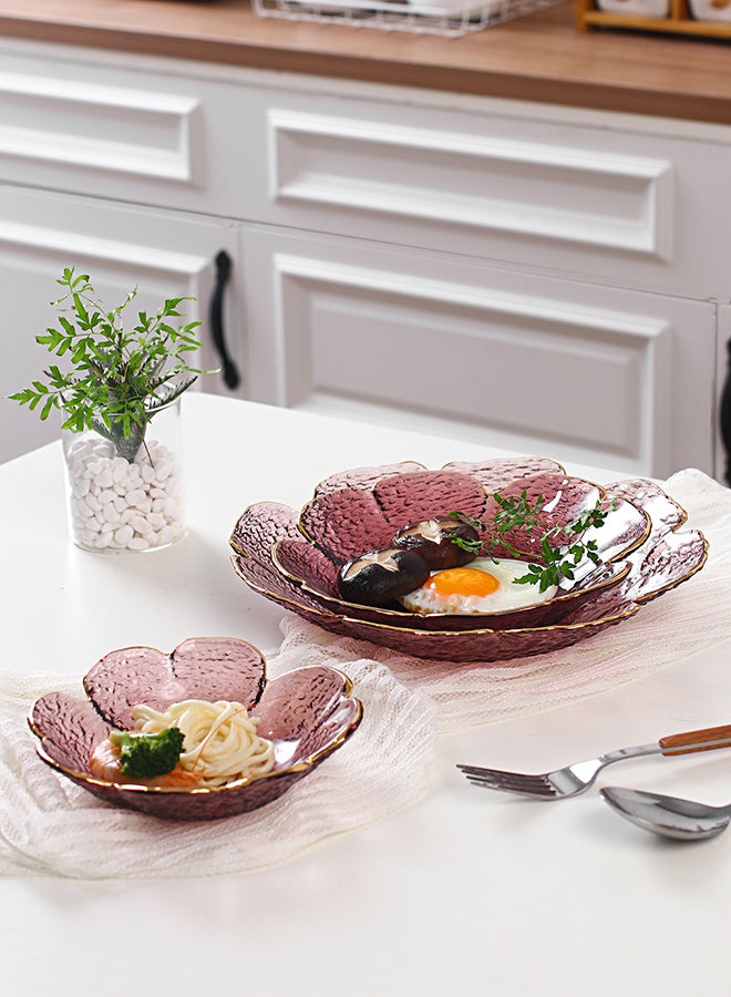 شور طبق زجاجي منزلي مكون من 3 قطع أرجواني - Image 5