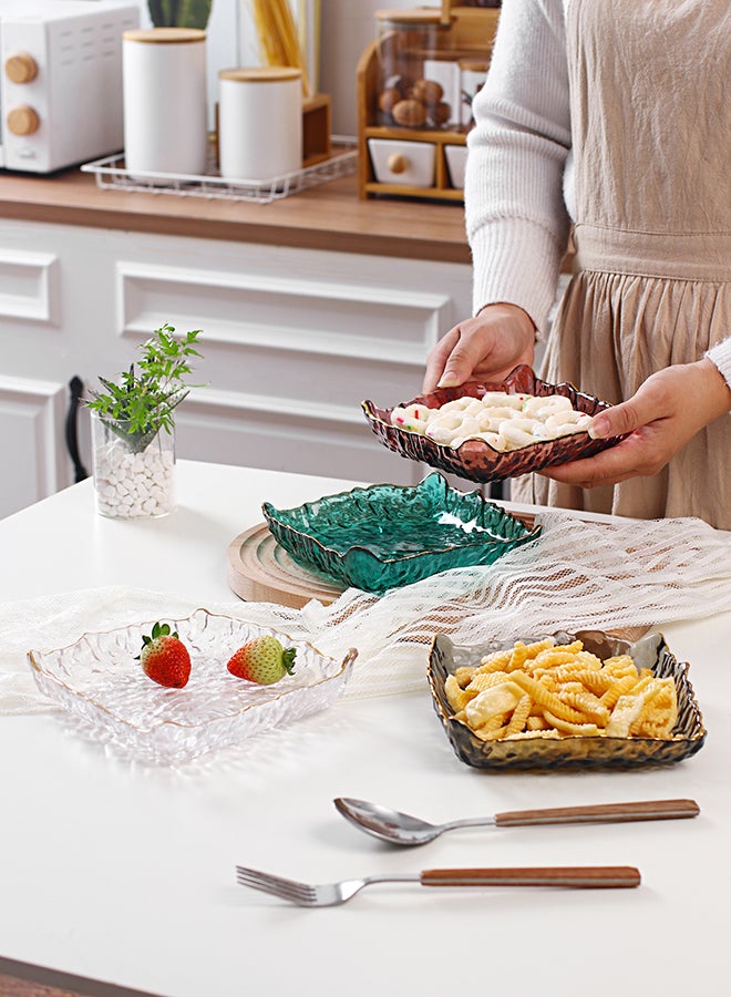 شور طبق مربع مكون من 4 قطع متعدد الألوان 15.5 × 2.9 سم - Image 3