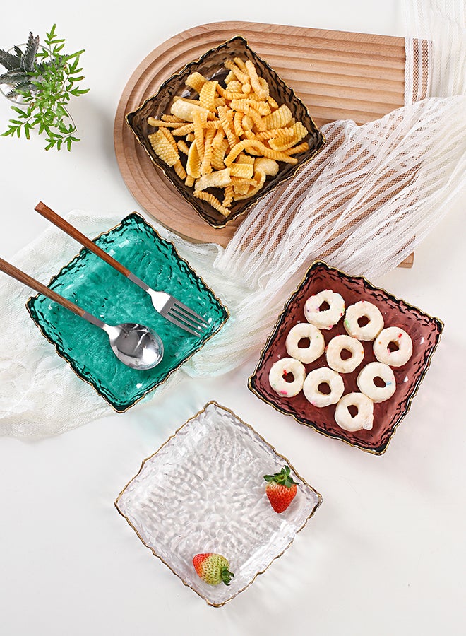 شور طبق مربع مكون من 4 قطع متعدد الألوان 15.5 × 2.9 سم - Image 4