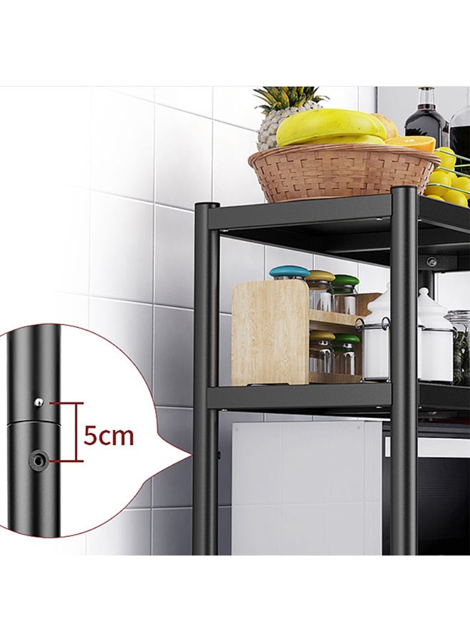 Sharpdo 5-Compartment Storage Rack Black 50x35x152cm - Image 2