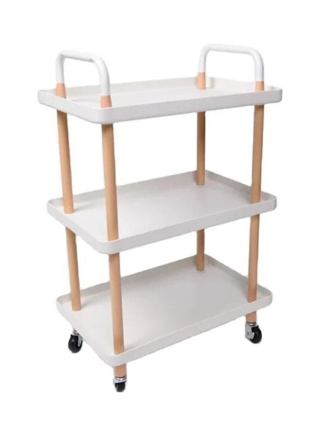 Generic 3-Tier Storage Trolley White 50x34x84cm  - Image 1