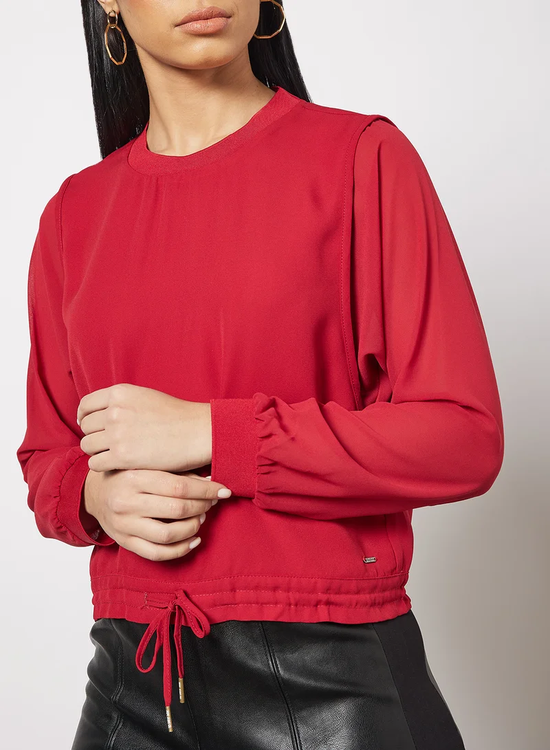 Pepe Jeans LONDON Gisela Solid Top Red