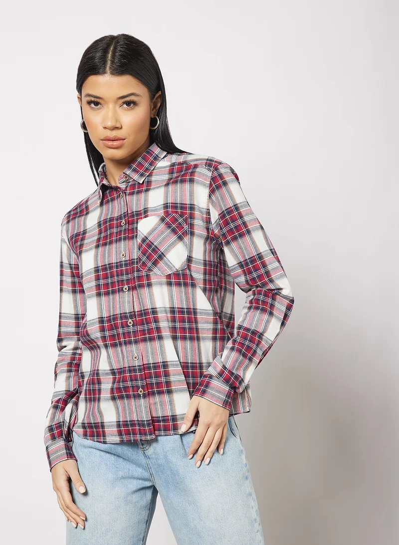 Pepe Jeans LONDON Nath Checked Shirt Red