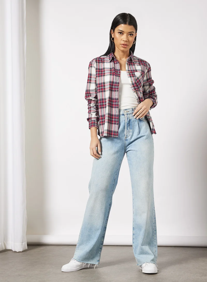 Pepe Jeans LONDON Nath Checked Shirt Red