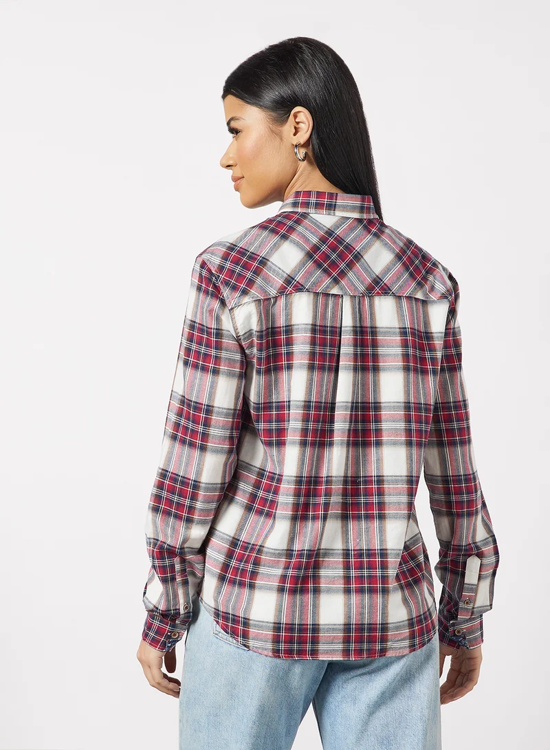 Pepe Jeans LONDON Nath Checked Shirt Red