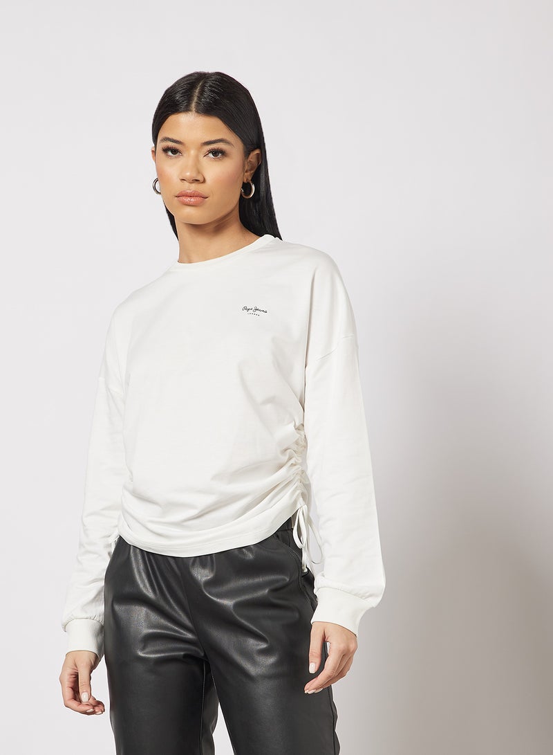 Pepe Jeans LONDON - Polly Solid Sweatshirt White - Image 1