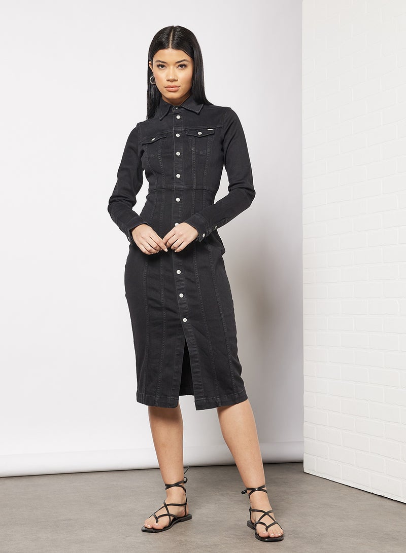 Pepe Jeans LONDON - Claire Denim Dress Black - Image 1