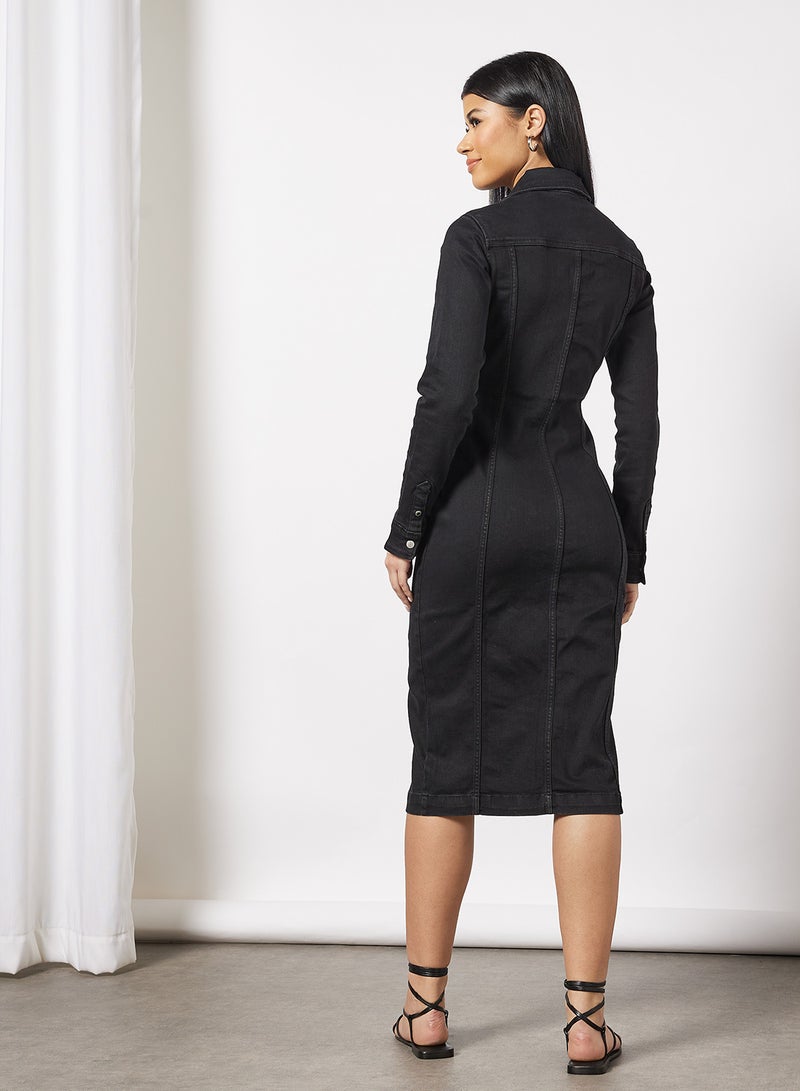 Pepe Jeans LONDON - Claire Denim Dress Black - Image 1