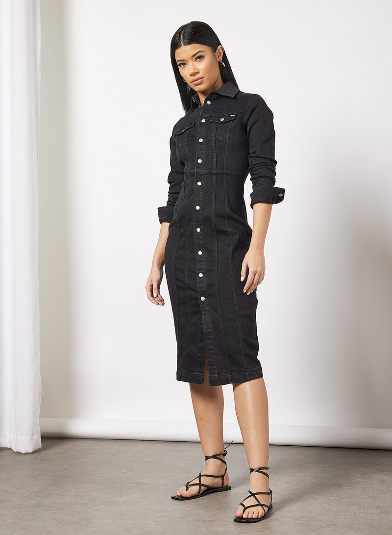 Pepe Jeans LONDON - Claire Denim Dress Black - Image 1