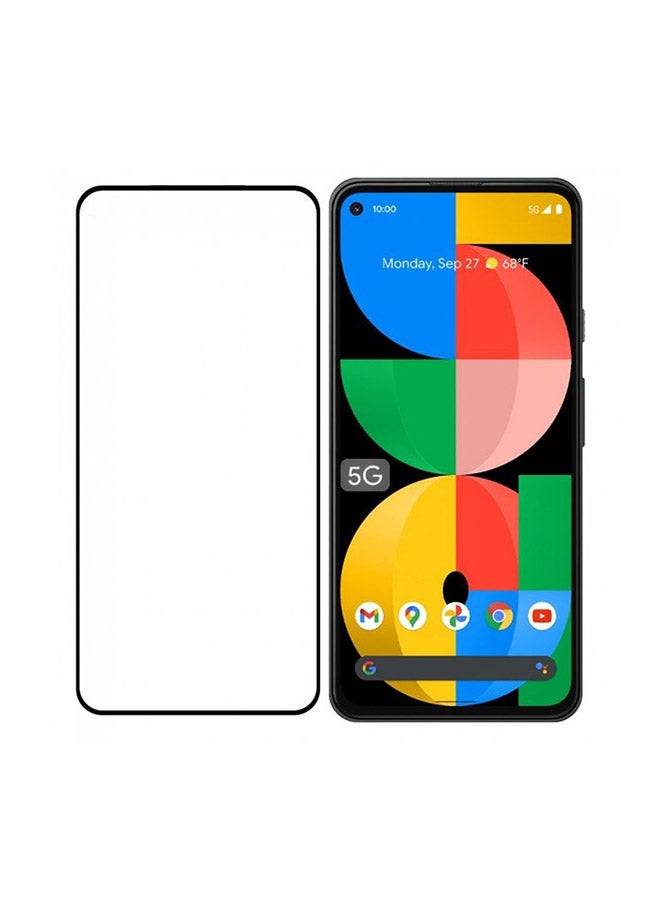 مارجون لاصقة حماية للشاشة من الزجاج المقوى لهاتف جوجل بيكسل 5a 5G من قطعتين شفاف/ أسود - Image 3