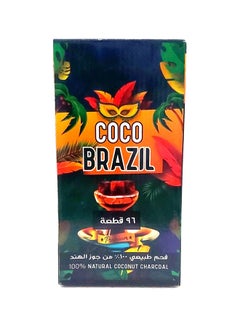 COCO BRAZIL 96-Piece Premium Coconut Shell Charcoal Briquettes Black ...