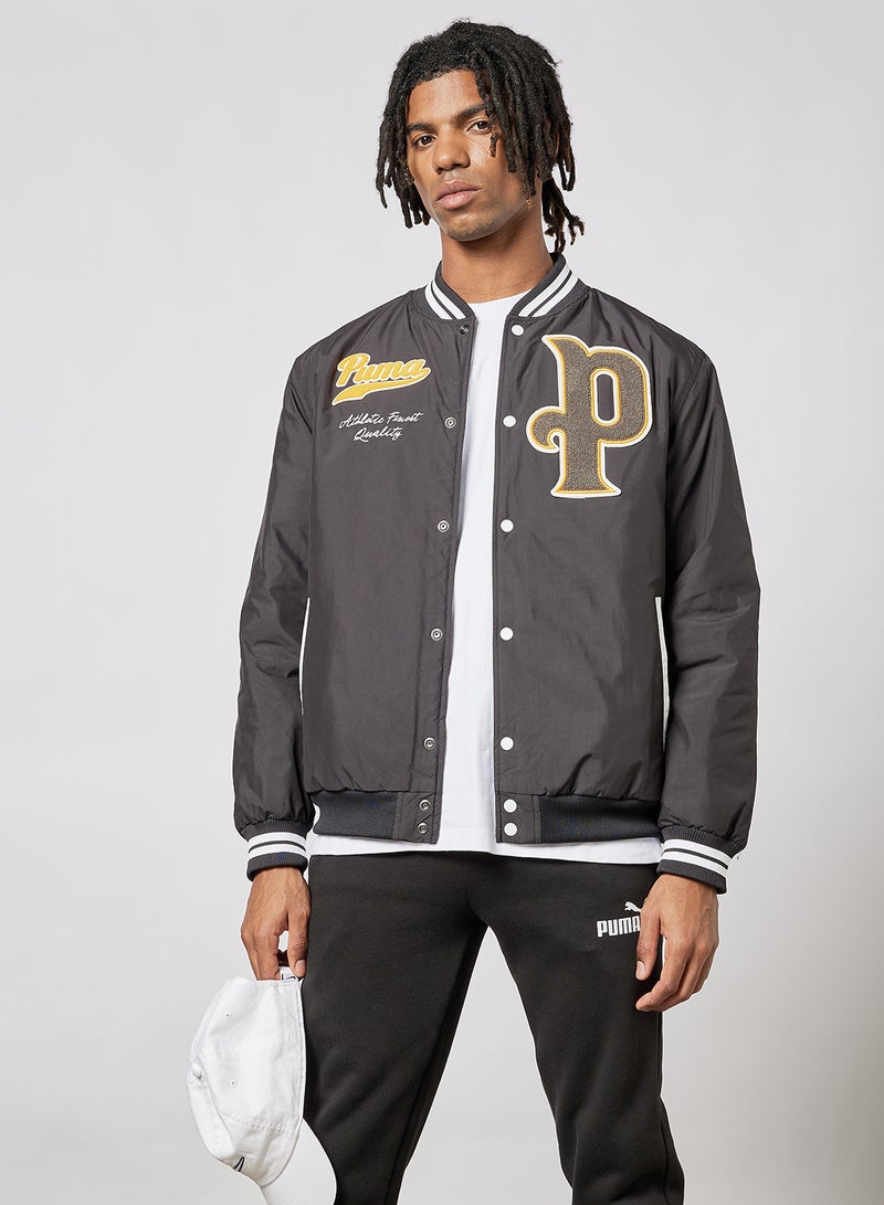 Buy Now - Team Letterman Jacket Black with Fast Delivery and Easy ...