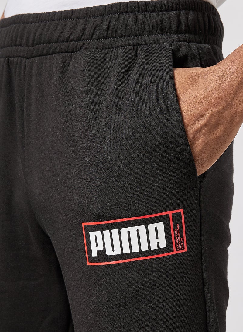 PUMA - Logo Graphic Joggers Black - Image 1