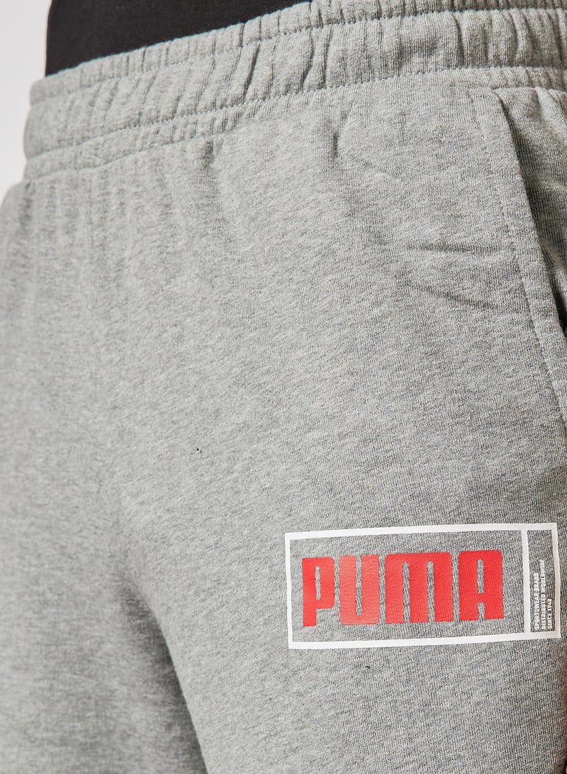 PUMA - Logo Graphic Joggers Grey - Image 1