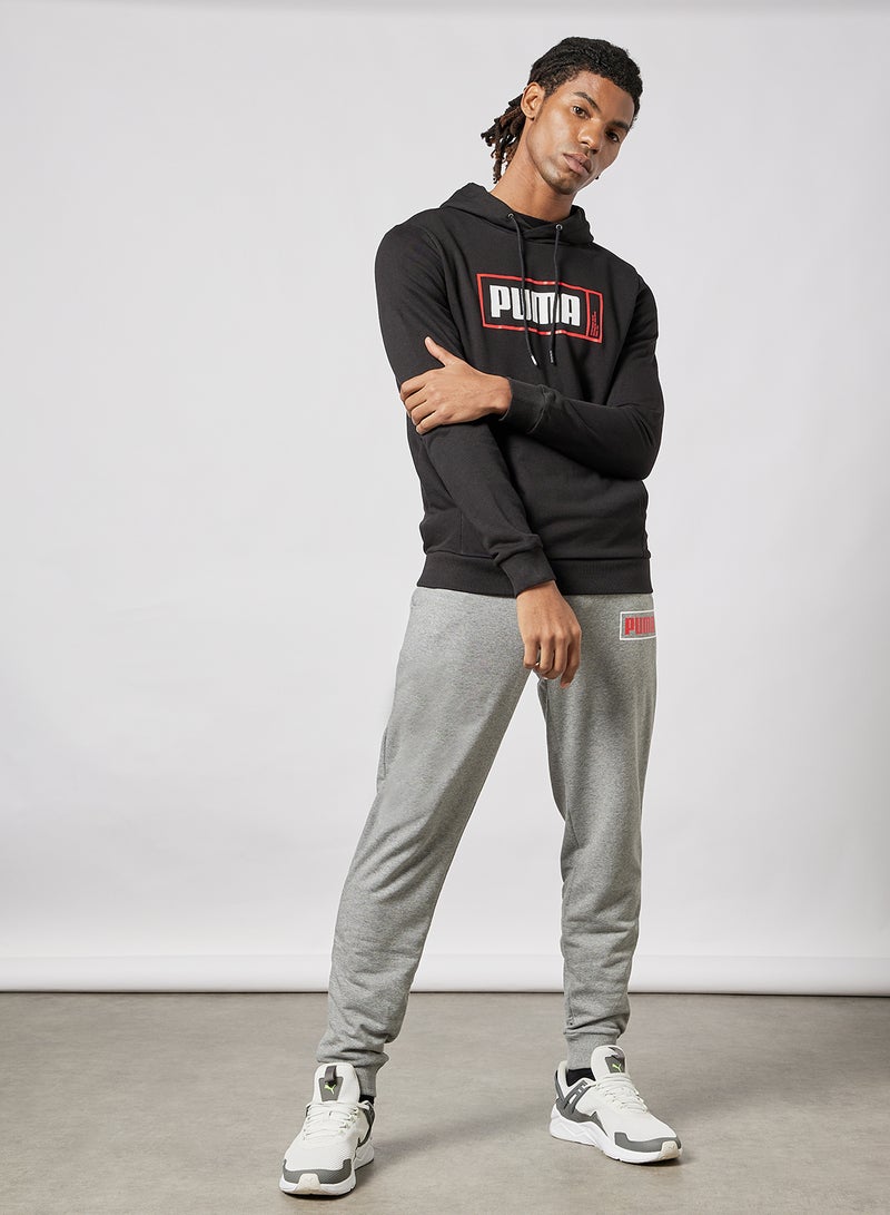 PUMA - Logo Graphic Joggers Grey - Image 1