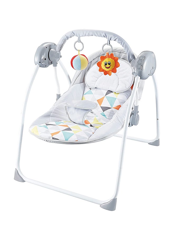 Moon Bungee Baby Electric Wild Portable Compact Automatic Swing With Melodies - Light Grey - Image 1