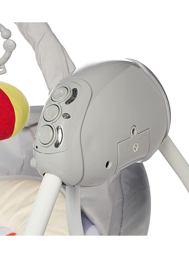 Moon Bungee Baby Electric Wild Portable Compact Automatic Swing With Melodies - Light Grey - Image 3