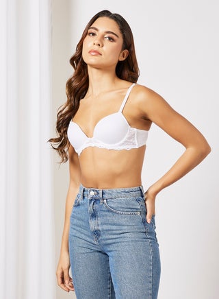 Lace Details Push-Up Bra White - v1642685674/N46357140V_1