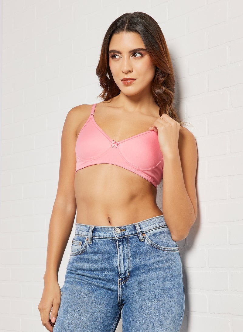 Aila Casual Comfortable Bra Peach  - Image 1