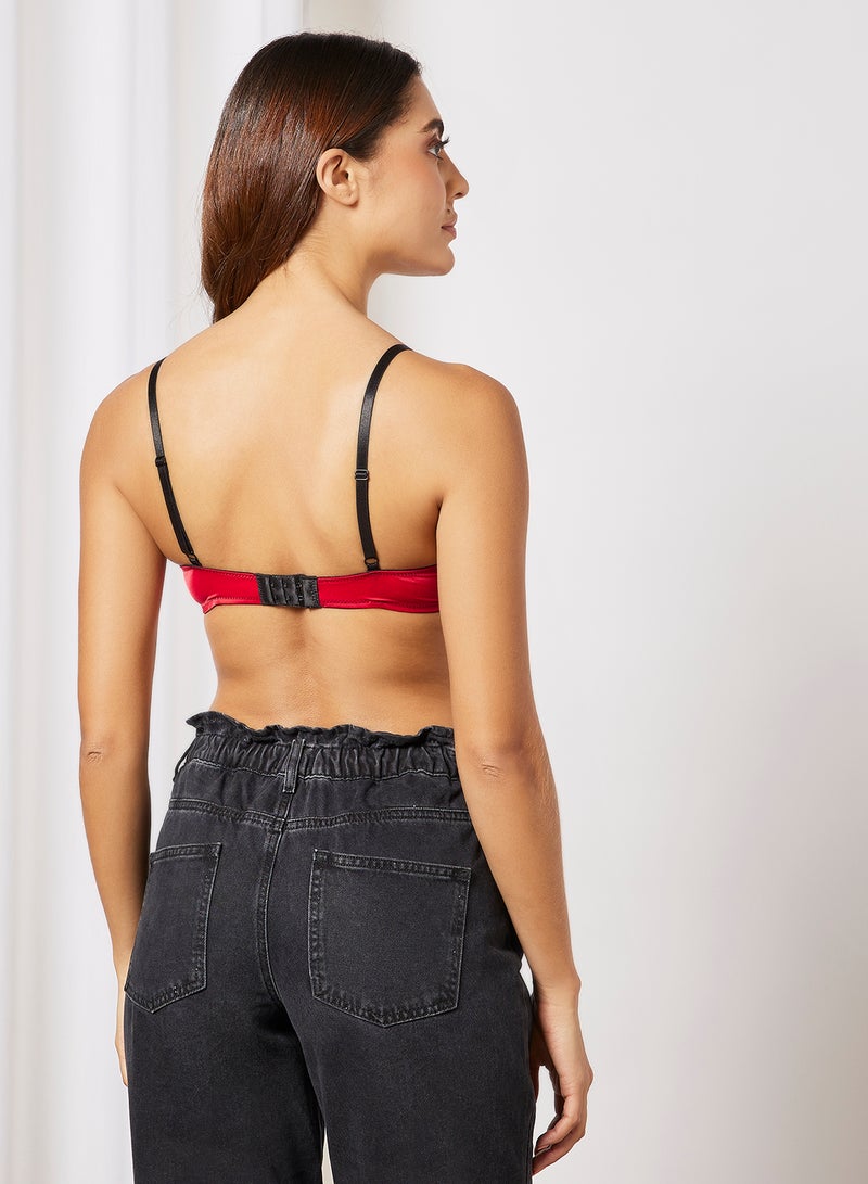 Casual Plunge Bra Red