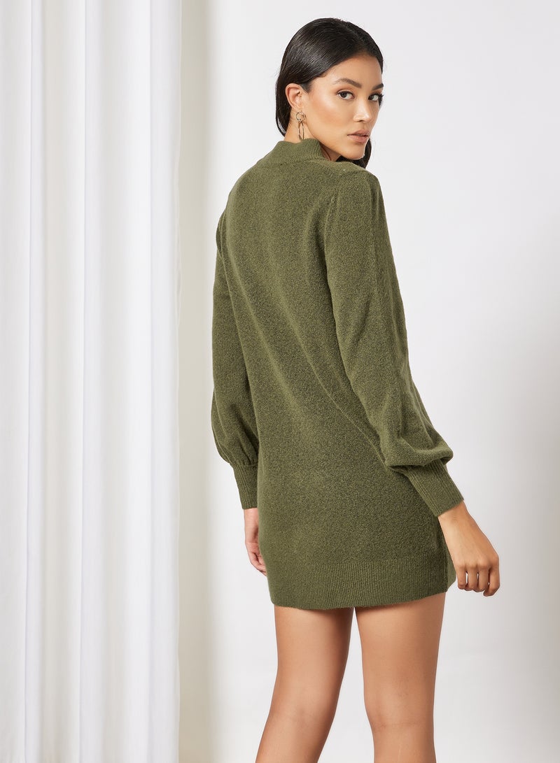 forever new - Camila High Neck Knit Dress Green - Image 1