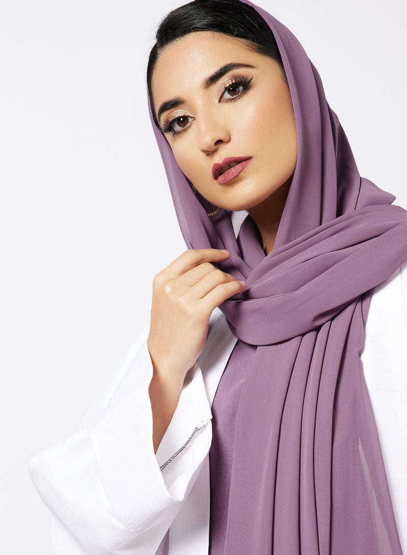 بوسني عباية بيشت داخلية أبيض/أرجواني  - Image 1