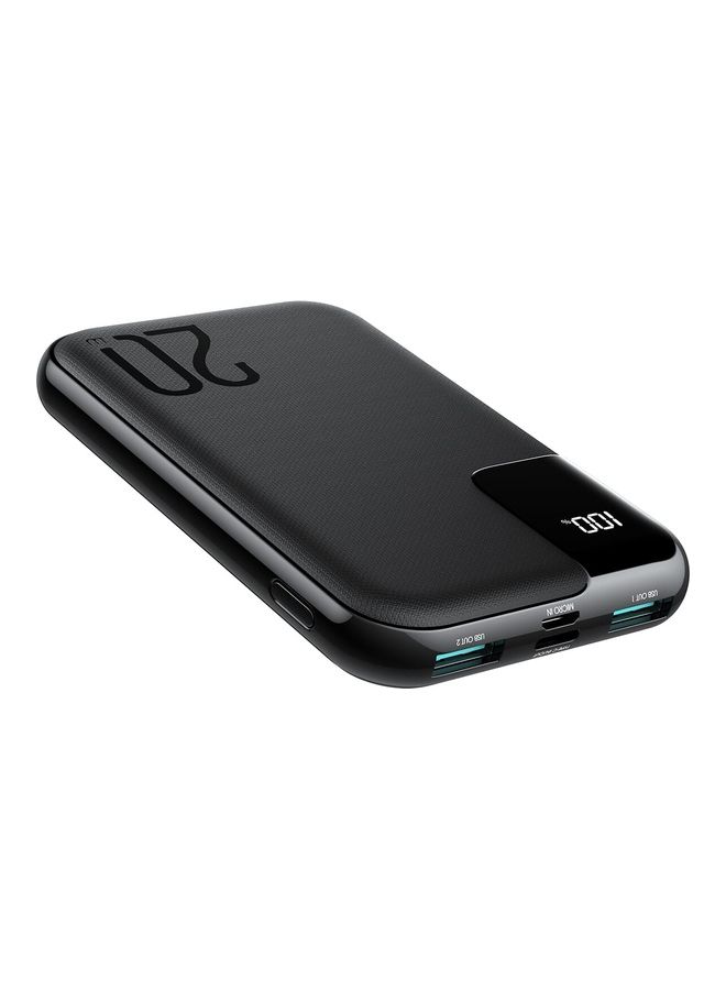 JOYROOM - 10000 mAh JR-QP190 Mini 20W Starchi Series Fast Charging Ultra Thin Power Bank  with Digital Display Black - Image 1