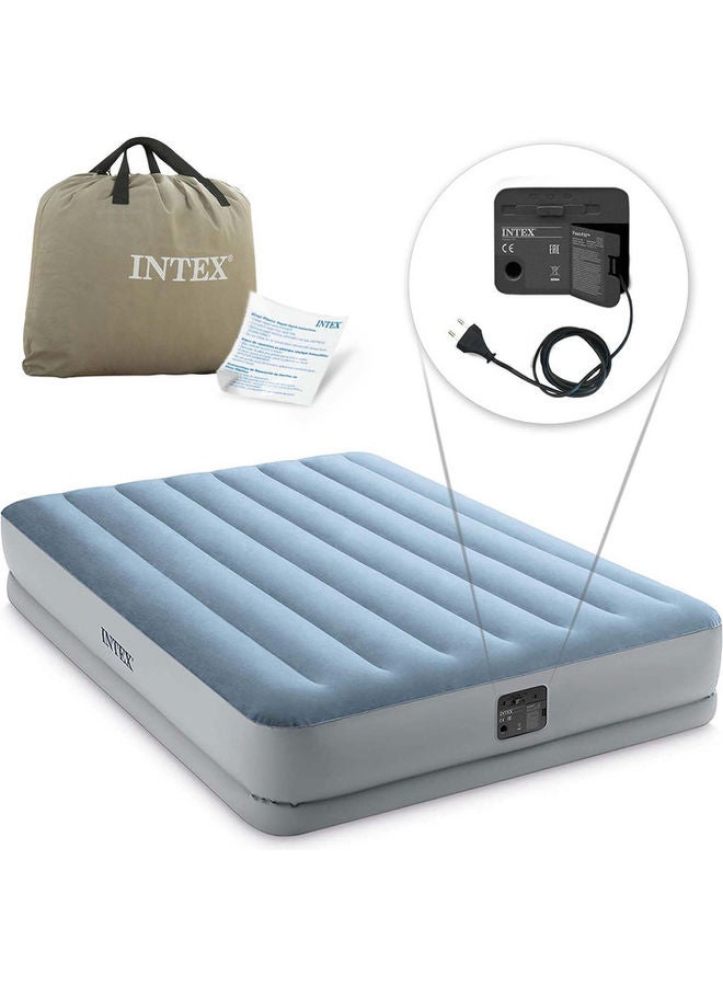 انتكس سرير هوائي Dura Beam Plus Series متوسط ​​الارتفاع مريح مقاس كوين PVC أزرق سماوي/رمادي 152 × 203 × 36 سم أزرق سماوي/ رمادي 152 X 203 X 36سم - Image 4