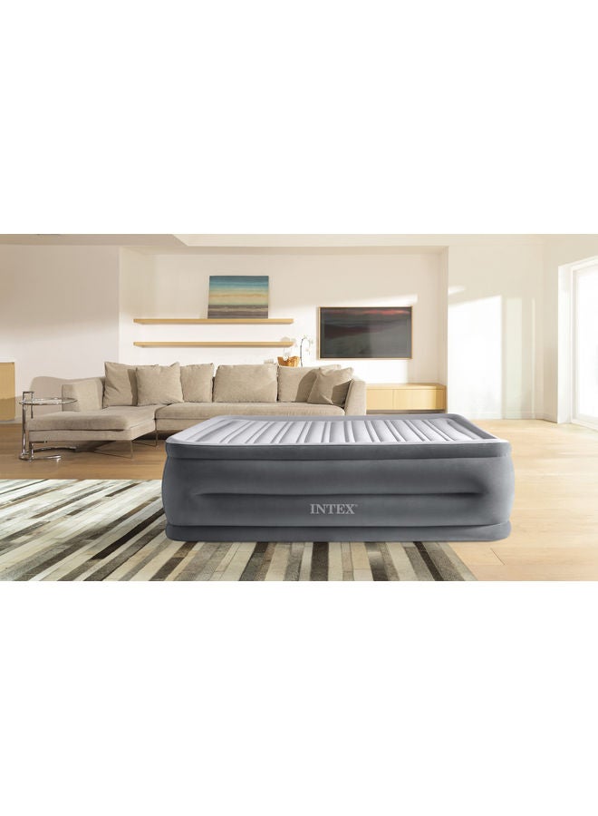INTEX Comfort Plush Horizontal Beam Airbed Queen Size With Fiber-Tech Rp (W/220-240V Internal Pump) Light/Dark Grey 152 X 203 X 56cm  - Image 2